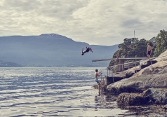 PF: Boys Playing on Norwegian Lake
