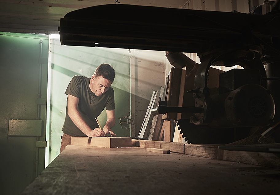 Carpenter Working in His Workshop
