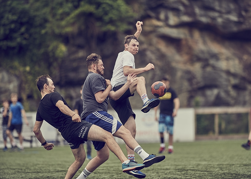 Football training in Norway.